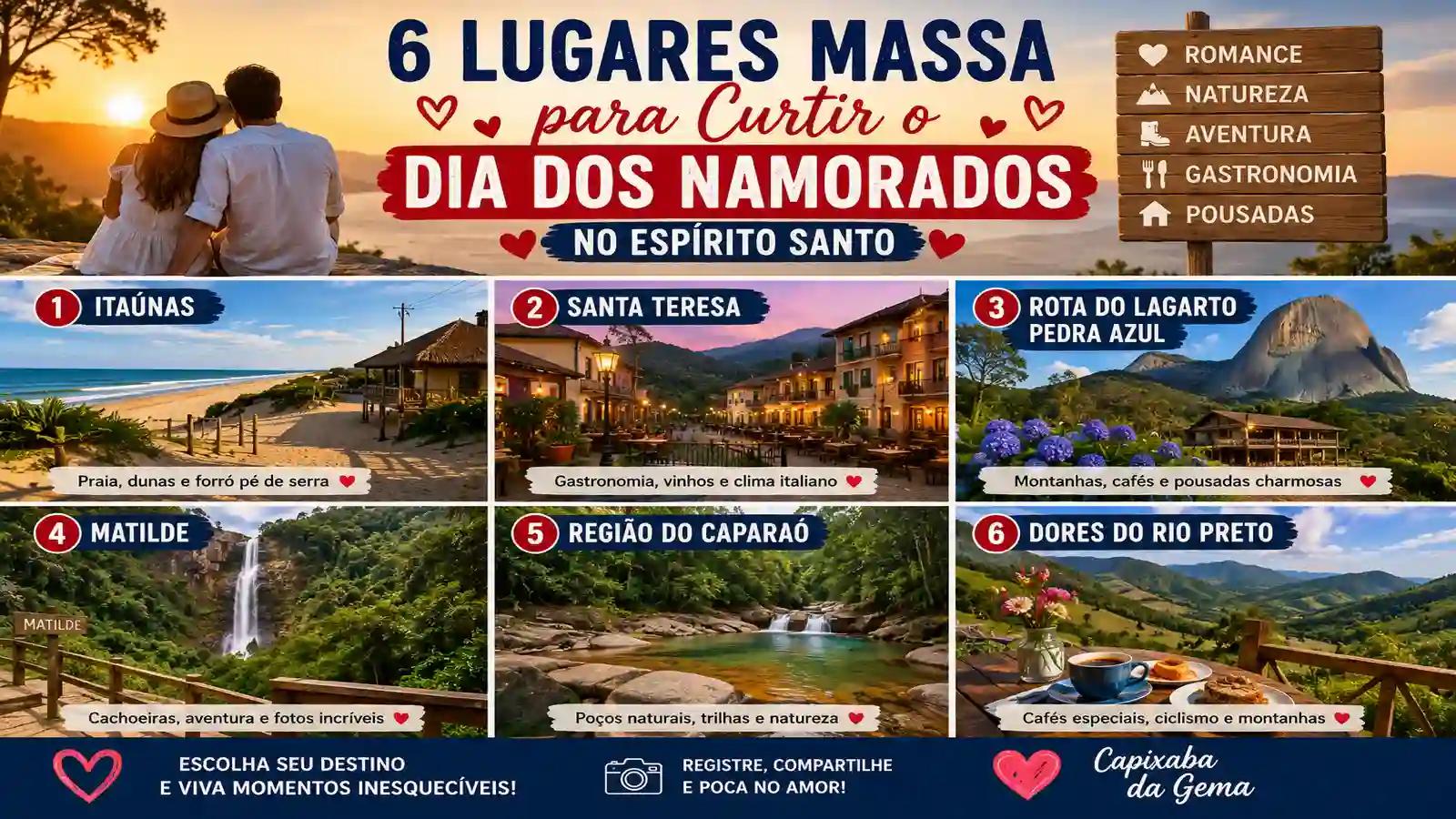 lugares para Dia dos Namorados no ES