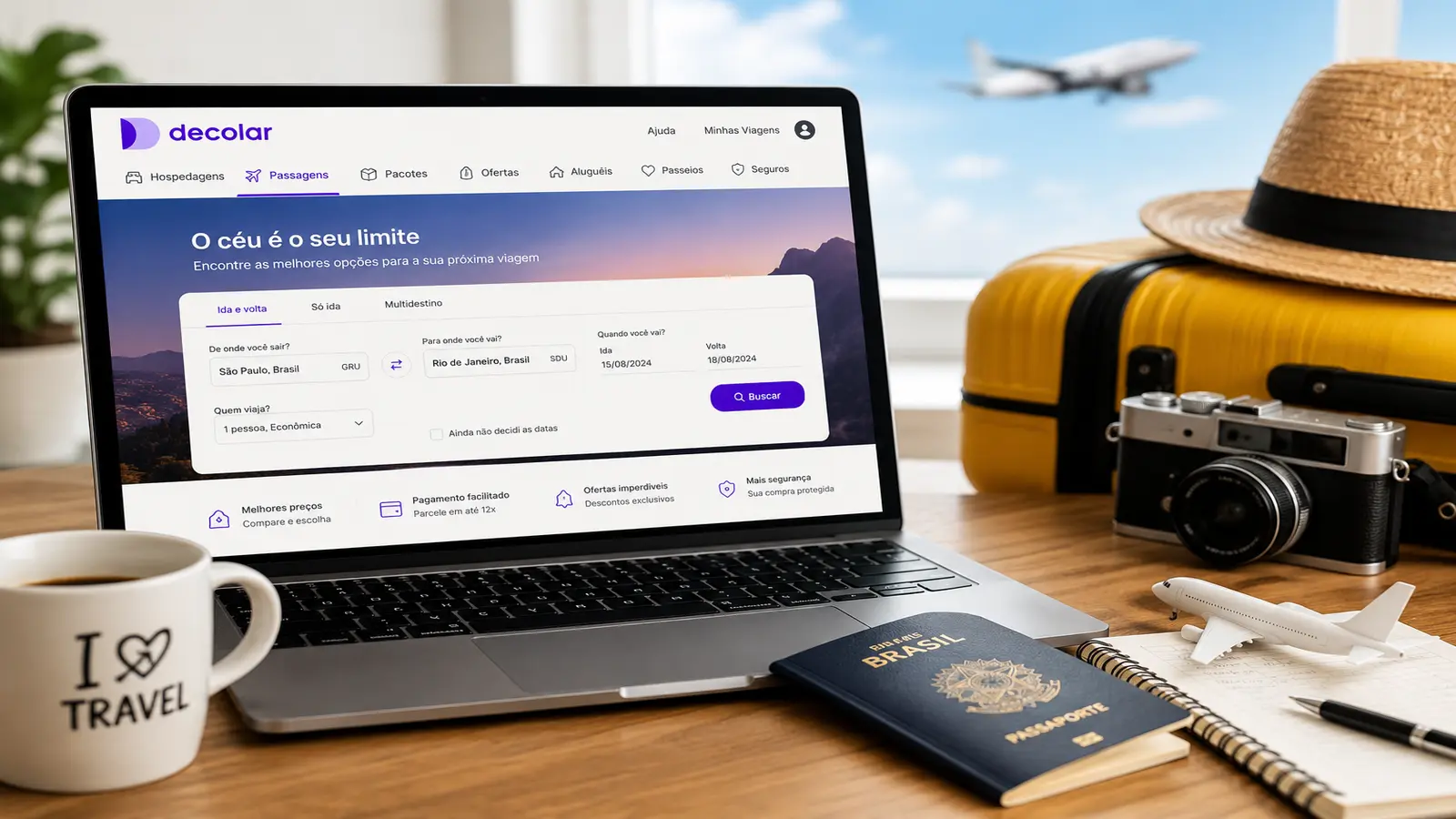 comprar passagem na Decolar