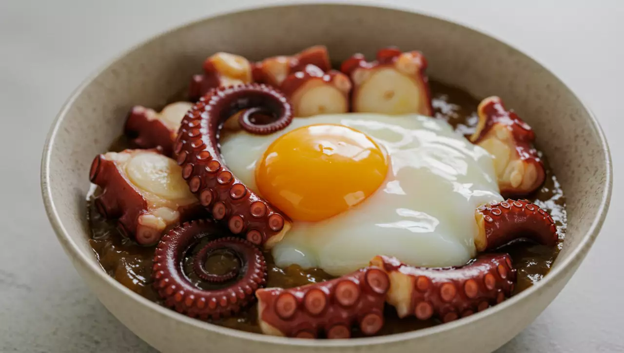 Tako Tamago exótico e fotogênico