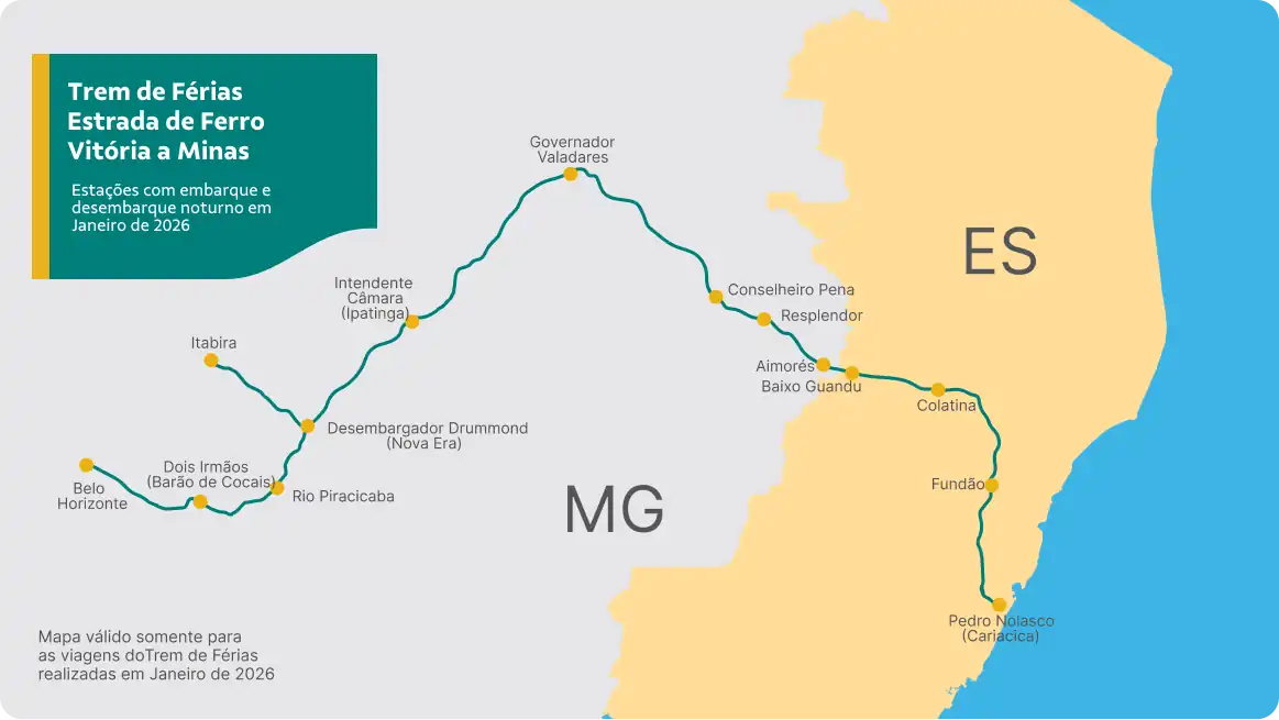 Passagem Trem Vitória Minas
poltrona no Trem Vitória-Minas